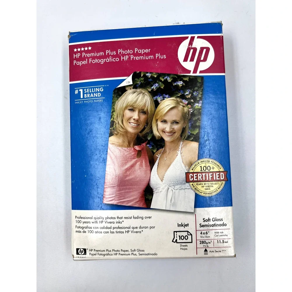 HP Premium Plus Photo Paper Soft Gloss 4x6